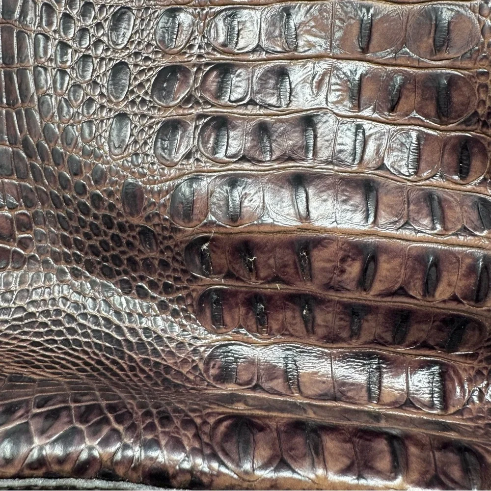 Brahmin Quartz Stanton Tote Pecan Melbourne Croc Leather NWOT